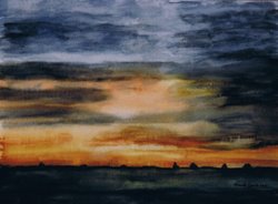 ondergaande zon
